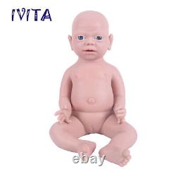 IVITA 21'' Squishy Silicone Reborn Baby Girl Floppy Platinum Silicone Doll