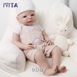 IVITA 22'' Full Body Platinum Silicone Reborn Baby BOY 5KG Lifelike Silicon Doll
