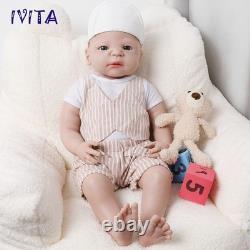 IVITA 22'' Full Body Platinum Silicone Reborn Baby BOY 5KG Lifelike Silicon Doll