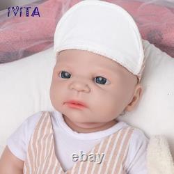 IVITA 22'' Full Body Platinum Silicone Reborn Baby BOY 5KG Lifelike Silicon Doll