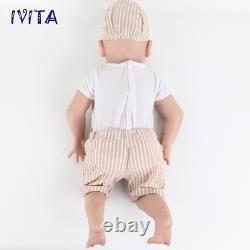 IVITA 22'' Full Body Platinum Silicone Reborn Baby BOY 5KG Lifelike Silicon Doll