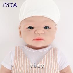 IVITA 22'' Full Body Platinum Silicone Reborn Baby BOY 5KG Lifelike Silicon Doll
