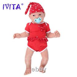 IVITA 23'' Adorable Reborn Baby GIRL Full Body Silicone Doll Kids Playmate Toys