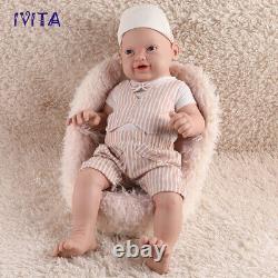 IVITA 23'' Big Reborn BOY Full Body Silicone Doll Adorable Smile Baby Infant