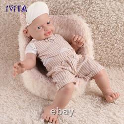 IVITA 23'' Big Reborn BOY Full Body Silicone Doll Adorable Smile Baby Infant