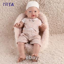 IVITA 23'' Big Reborn BOY Full Body Silicone Doll Adorable Smile Baby Infant