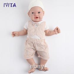 IVITA 23'' Big Reborn BOY Full Body Silicone Doll Adorable Smile Baby Infant