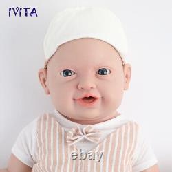 IVITA 23'' Big Reborn BOY Full Body Silicone Doll Adorable Smile Baby Infant