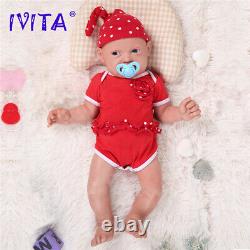 IVITA 23'' Big Reborn Full Body Silicone Doll Adorable Smile Newborn Baby Girl