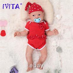 IVITA 23'' Full Silicone Reborn Doll Baby Girl Take Pacifier Xmas Gift 5400g Toy