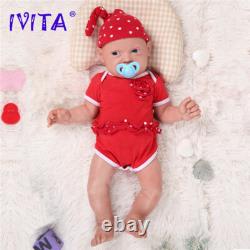 IVITA 23'' Reborn Doll Newborn Girl 5400g Full Body Silicone Baby Xmas Gift Toys