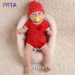 IVITA 23'' Reborn Doll Newborn Girl 5400g Full Body Silicone Baby Xmas Gift Toys
