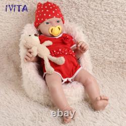 IVITA 23'' Reborn Doll Newborn Girl 5400g Full Body Silicone Baby Xmas Gift Toys