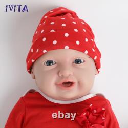 IVITA 23'' Reborn Doll Newborn Girl 5400g Full Body Silicone Baby Xmas Gift Toys