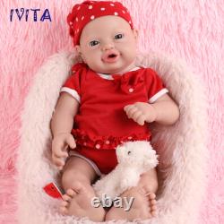 IVITA 23inch Big Baby Boy or Girl Newborn Lifelike Full Silicone Reborn Doll