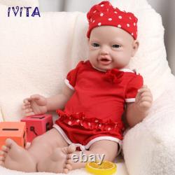 IVITA 23inch Big Baby Boy or Girl Newborn Lifelike Full Silicone Reborn Doll