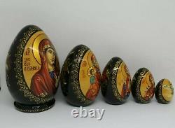 Icon Nesting dolls Matryoshka Hand made 5 pieces, 6 tall