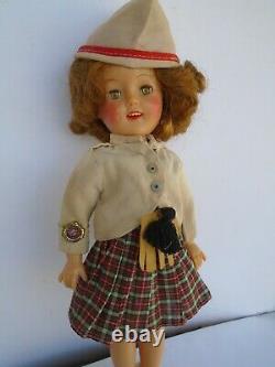 Ideal Shirley Temple 12 Vinyl Doll in Orig Wee Willie Winkie Outfit Vintage 50s