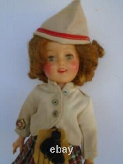 Ideal Shirley Temple 12 Vinyl Doll in Orig Wee Willie Winkie Outfit Vintage 50s