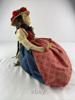 Ilse Ludecke Cloth Doll On Base German Vintage Leni Women in Black Forest