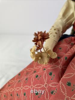 Ilse Ludecke Cloth Doll On Base German Vintage Leni Women in Black Forest