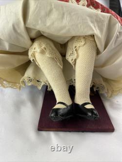 Ilse Ludecke Cloth Doll On Base German Vintage Leni Women in Black Forest