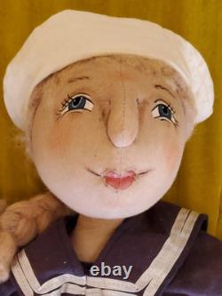 Joe Spencer Pelican Pirate, Sid & Stacey Sailor 28 Artist Doll Set RARE