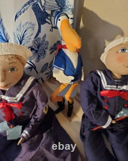 Joe Spencer Pelican Pirate, Sid & Stacey Sailor 28 Artist Doll Set RARE