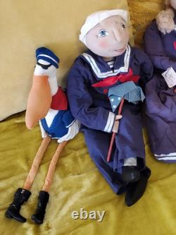 Joe Spencer Pelican Pirate, Sid & Stacey Sailor 28 Artist Doll Set RARE