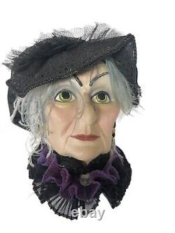 Katherine's Collection Wayne Kleski Witch Head Decor Halloween Extremely RARE