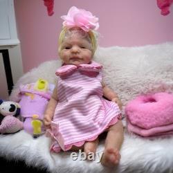 Kimbry silicone baby Kip. Baby girl micro rooted hair Will come with box opening