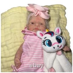 Kimbry silicone baby Kip. Baby girl micro rooted hair Will come with box opening