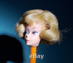 LK! RARE 1965 EUROPEAN Barbie SIDEPART America Girl, Creamy Vinyl! Head ONLY