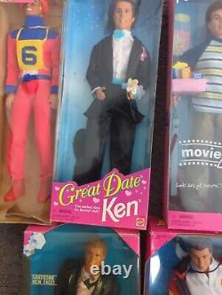 LOT OF 6! Ken Dolls Open Box Great Date Baywatch Olympic Movie Date Surprise