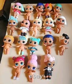 Large Lot LOL Surprise Dolls 108, Babies 5, 112 Drink Bottles, Jewelry Clothes