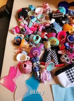 Large Lot LOL Surprise Dolls 108, Babies 5, 112 Drink Bottles, Jewelry Clothes