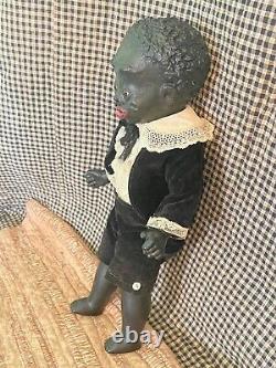 Leo Moss Inspired Black Character Art Doll Antique Composition 16 Artist TUTU