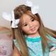 Lifelike 28 Reborn Baby Doll Toddler Lovely Girl Rooted Hair Cloth Body Gift