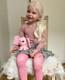 Lifelike 40 Painted Reborn Doll Kit Toddler Girl Rooted Blonde Hair Toy Gifts