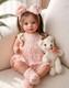 Lifelike Reborn Baby Dolls Dara 20 Inch Realistic-newborn Baby Doll Brown Hair