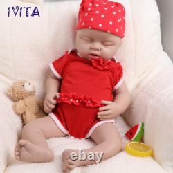 Lifelike Sleeping Pretty Girl 20''Silicone Reborn Infant Doll Like A Real Baby