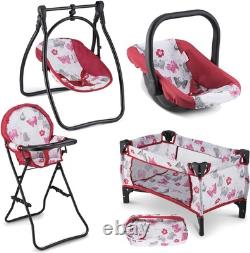 Litti Pritti Baby Doll Accessories Set 4-Piece Baby Doll Furniture Set for 18