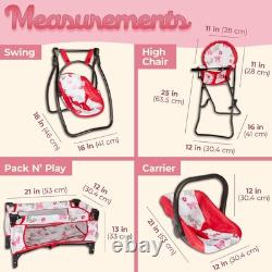 Litti Pritti Baby Doll Accessories Set 4-Piece Baby Doll Furniture Set for 18