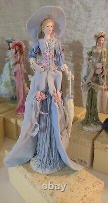 Lot 12 Mixed Gorgeous Popular Creation Victorian Ladies Tassle Dolls withStands