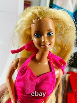Lot (3) Barbie Dolls with Midge vintage 1960's Accessories + Case
