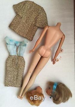 Lot Vintage AMERICAN GIRL/COLOR MAGIC Barbie Body, 2 Heads, 1 Outfit