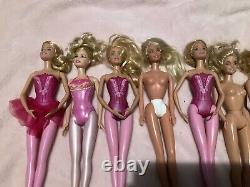 Lot of 11 Barbie Ballerina dolls Nude Mixed Lot For OOAK Nice Condition Lot A11