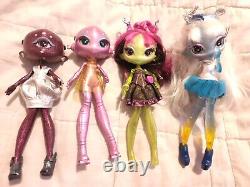 Lot of 4 Novi Stars Dolls Alie lectric, Una Verse, Mae Tallik, Sila Clops