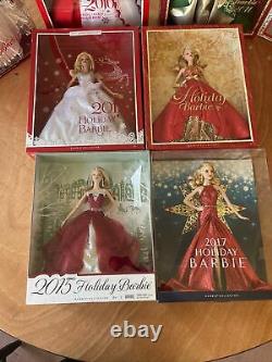 Lot of 8 BRAND NEW Mattel Barbie Doll Holiday Barbies NEW IN BOXES