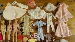 Lot vintage Barbie #3, #4 ponytail & Ken. Many original clothes, shoes. LOOK